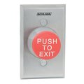 Schlage Electronics 620 Series, Single Gang Mount Push to Exit Pushbutton, Stainless Steel 621RD EX